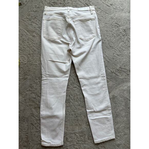 RE/DONE 90s High Rise Ankle Crop Jeans - Size 27 (Ivory) - Picture 4 of 6